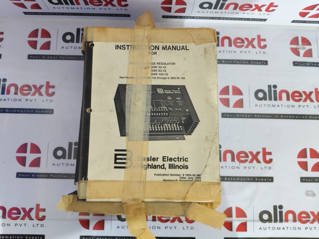 Basler Electric SSR 125-12 Static Voltage Regulator 9 1859 00 102