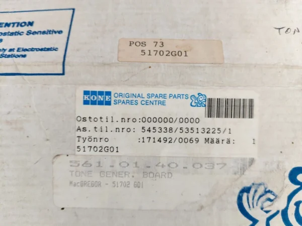 KONE 397450 H05 MCC-85/EXP3 PCB Board 397452G01 Rev. 1.5