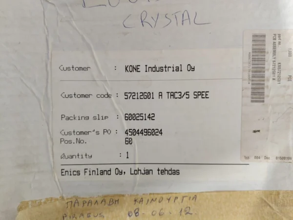 Kone 357306 H02 PCB Card 357315G01 issue B