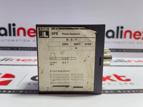Lovato SFE 380 phase sequence control relay 5A 250V-