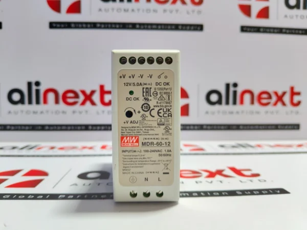 Mean Well MDR-60-12 DIN rail power supply 12V DC at 5.0A