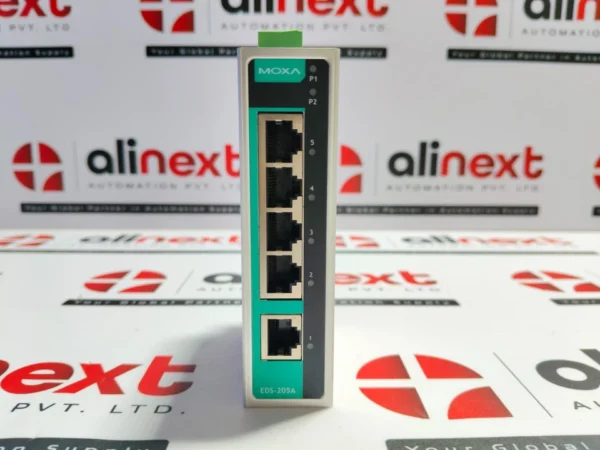 Moxa EDS-205A industrial unmanaged Ethernet switch 12/24/48 VDC,0.25A Rev 2.1