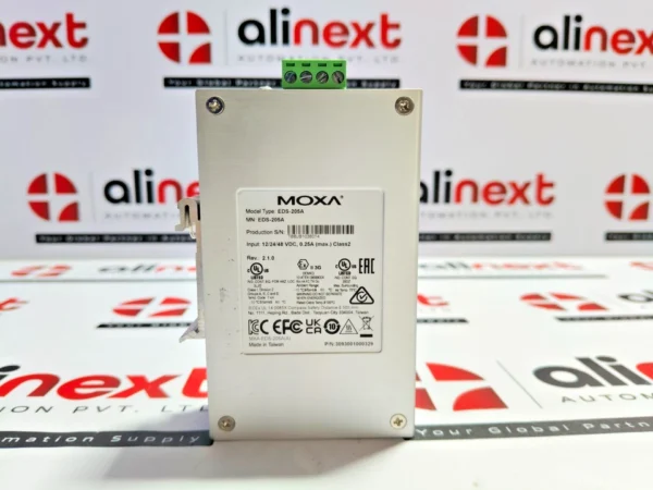 Moxa EDS-205A industrial unmanaged Ethernet switch 12/24/48 VDC,0.25A Rev 2.1