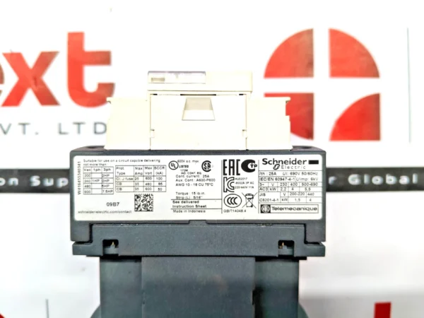 Schneider Electric LC1D09B7 TeSys D contactor 24V 50/60Hz