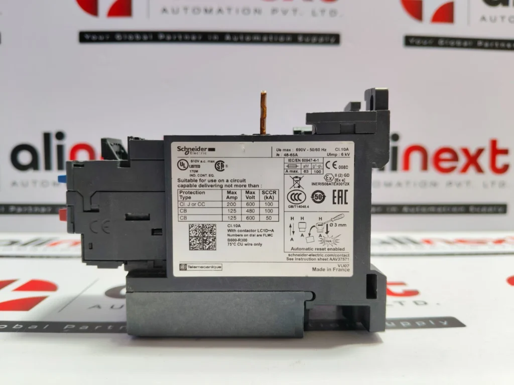 Schneider Electric TeSys LRD thermal overload relay 690V - 50/60 Hz 48-65A