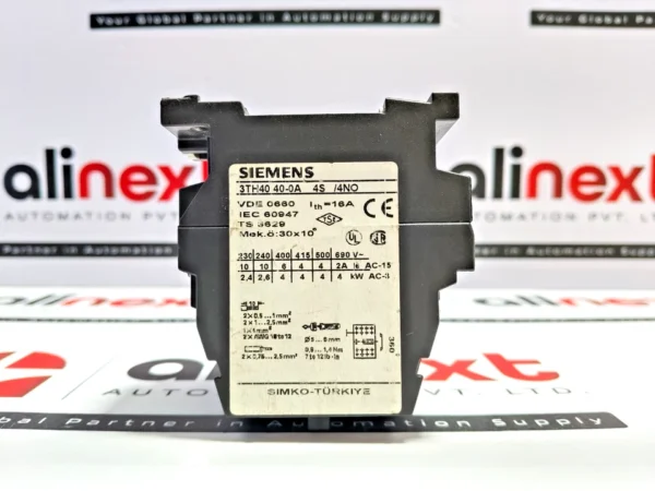 Siemens 3TH40 40-0A contactor relay