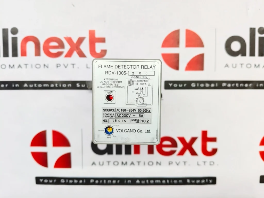  Volcano RDV-1005-200 Flame Detector Relay AC200V-5A