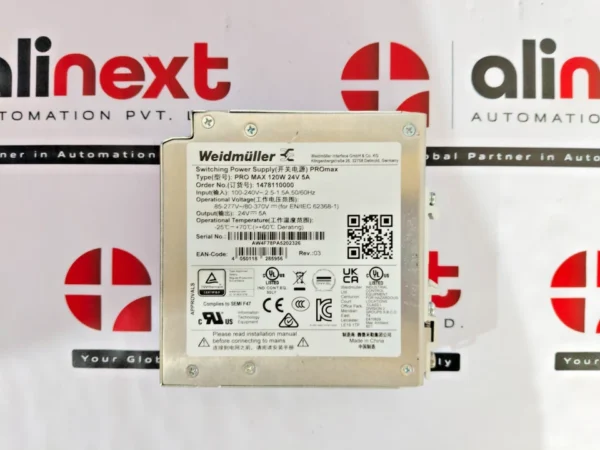Weidmüller PRO MAX 120W 24V 5A switching power supply unit