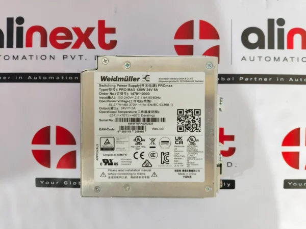 Weidmüller PRO MAX 120W 24V 5A switching power supply unit