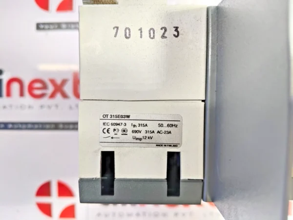 ABB OT315E03WP switch-disconnector 315A 690V 50/60Hz