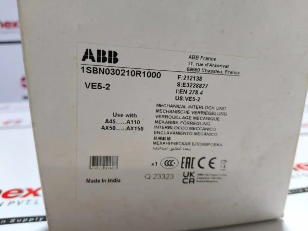 ABB VE5-2 Mechanical Interlock 690V 16A