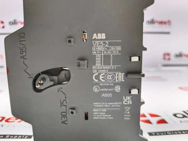 ABB VE5-2 Mechanical Interlock 690V 16A