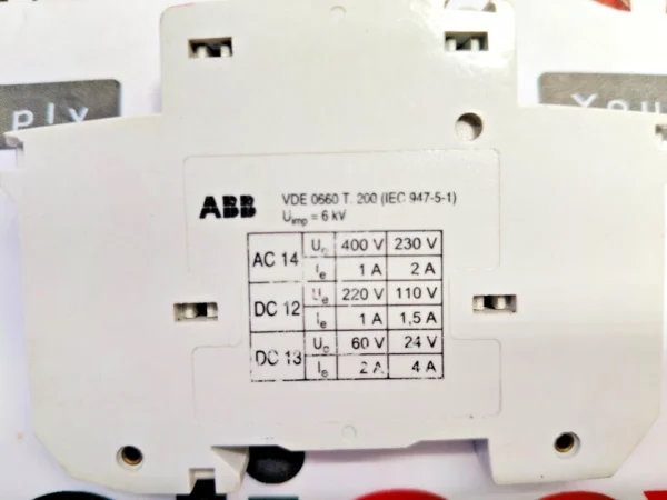 ABB auxiliary contact block 6kV 400V
