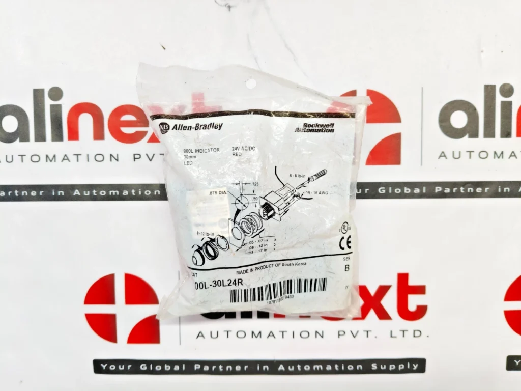 Allen-Bradley 800L-30L24R red pilot light 24V