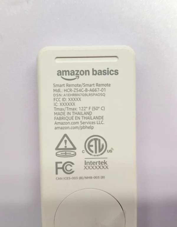 Amazon Basics Smart Dimmer Switch and Remote HCR-Z54C-B-A667-01
