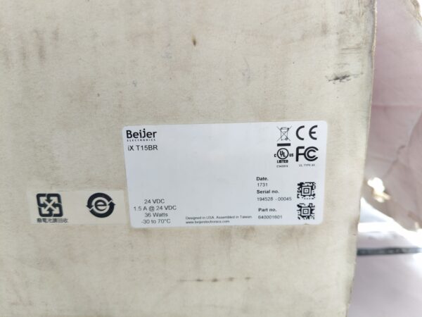 Beijer Electronics iX T15BR HMI operator panel