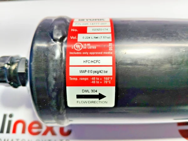 Danfoss/York Eliminator 610 Psig Filter Drier 026-14777-007