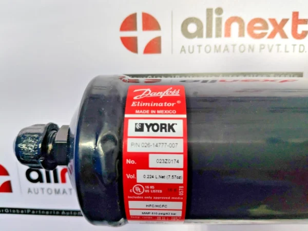 Danfoss/York Eliminator 610 Psig Filter Drier 026-14777-007