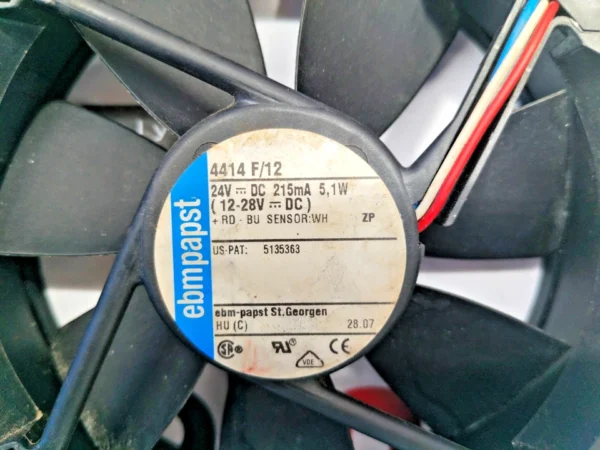 EBM-Papst 4414 F/12 DC axial fan 24VDC 215mA 5,1W 12-28V DC 2232704-01-rev 01