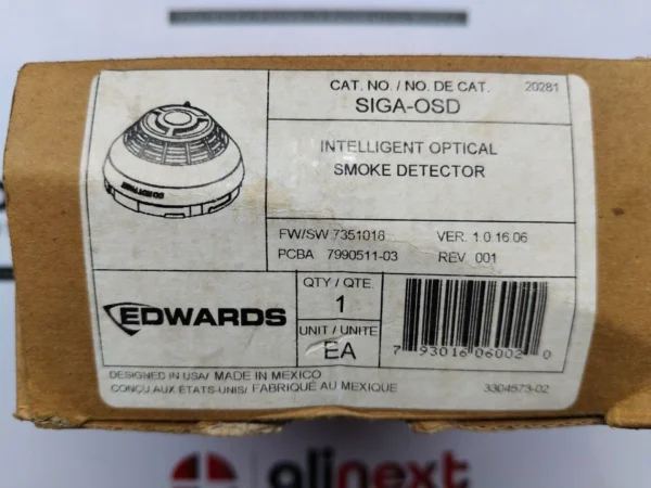 Edwards SIGA-OSD Intelligent Optical Smoke Detector 3304527-02