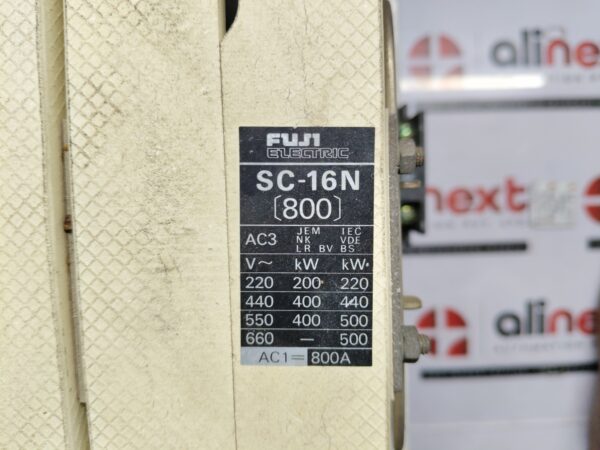Fuji Electric SC-16N Magnetic Contactor 800A 100-127V 50/60Hz