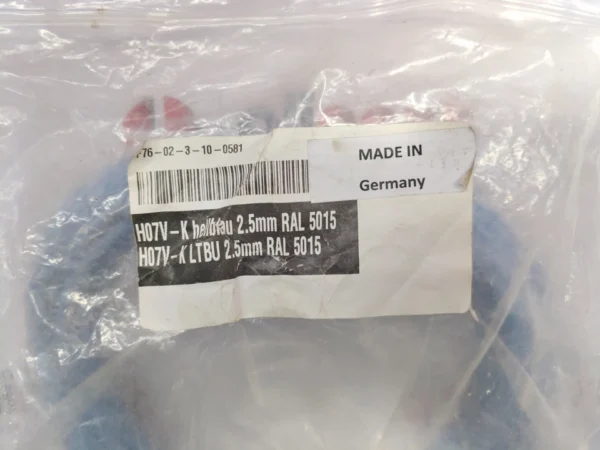 H07V-K Flexible Single-Core PVC Cable Sky Blue