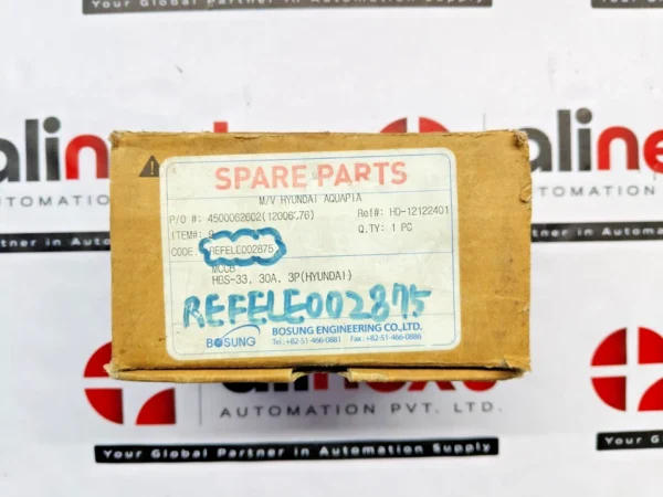 Hyundai MCCB HIBS 33 molded case circuit breaker 30A 50/60Hz