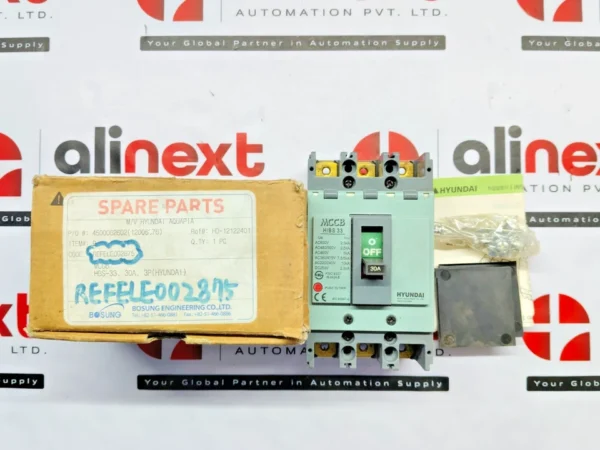 Hyundai MCCB HIBS 33 molded case circuit breaker 30A 50/60Hz