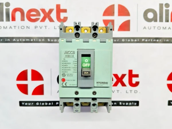 Hyundai MCCB HIBS 33 molded case circuit breaker 30A 50/60Hz
