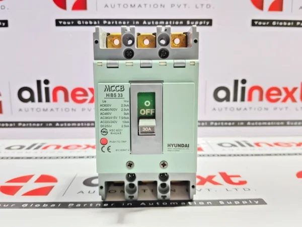 Hyundai MCCB HIBS 33 molded case circuit breaker 30A 50/60Hz