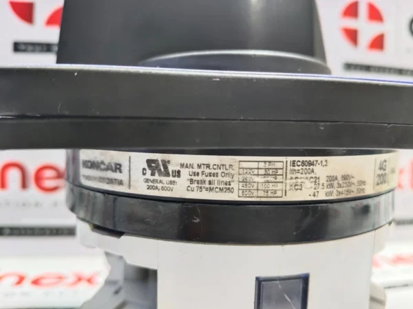 Koncar 4g200-10-u rotary cam switch