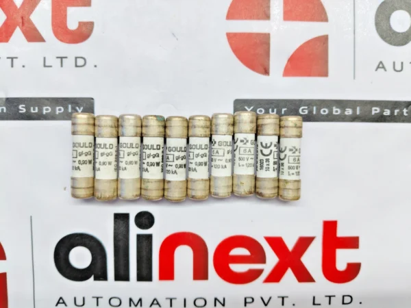 Lot of 10x Gould Shawmut 6A Cartridge Fuse 10x38mm 500VAC 0,90W