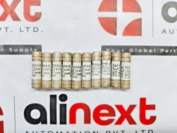 Lot of 10x Gould Shawmut 6A Cartridge Fuse 10x38mm 500VAC 0,90W