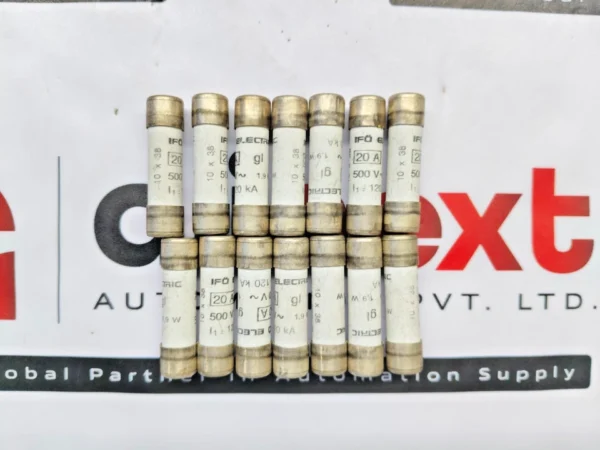 Lot of 14x IFO 20A cylindrical fuses 500V 1.9W