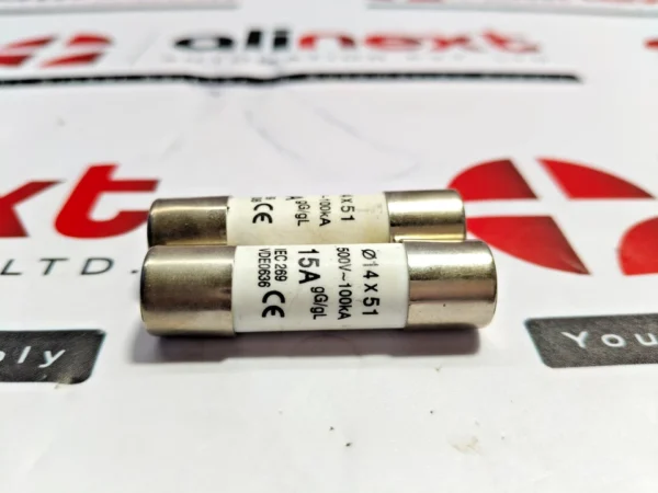 Lot of 2x 15A gG/gL ceramic cartridge fuse 14X15mm 500VAC