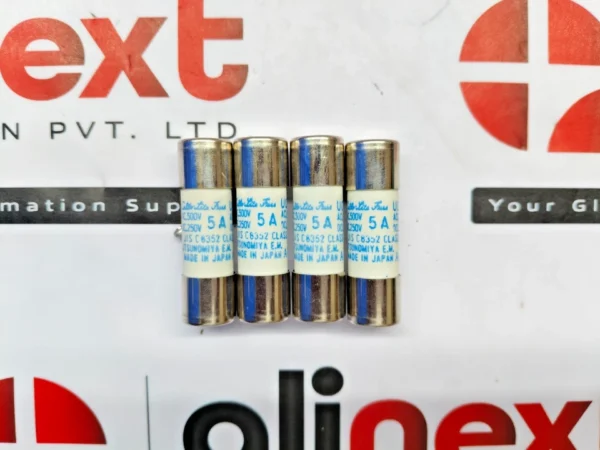 Lot of 4x Utsunomiya Electric UC1 Cello-Lite Fuses 5A 500VAC 250VDC 
