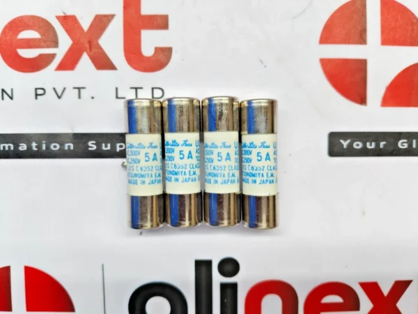 Lot of 4x Utsunomiya Electric UC1 Cello-Lite Fuses 5A 500VAC 250VDC 