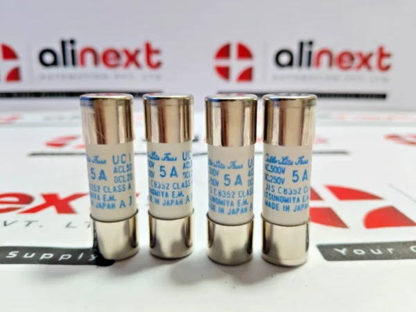 Lot of 4x Utsunomiya Electric UC1 Cello-Lite Fuses 5A 500VAC 250VDC 