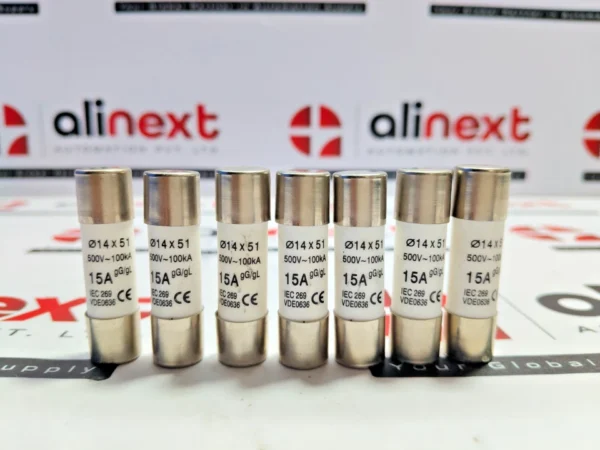 Lot of 7x 14x51mm Fuse gG/gL 15A 500V-100kA