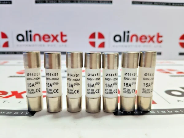 Lot of 7x 14x51mm Fuse gG/gL 15A 500V-100kA
