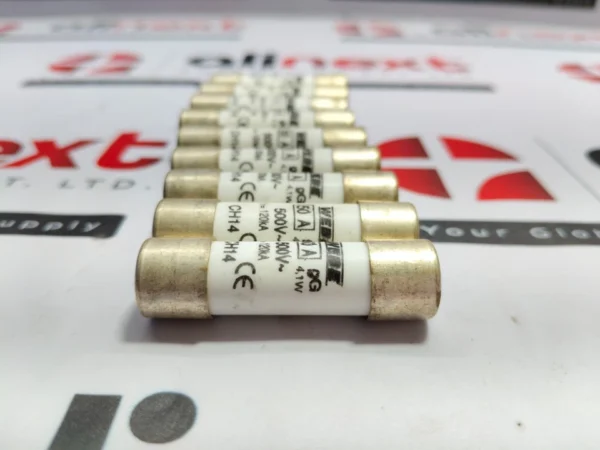  Lot of 9x Weber CH14 type cylindrical industrial fuse 50A 500V 120kA 4.1W