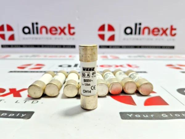  Lot of 9x Weber CH14 type cylindrical industrial fuse 50A 500V 120kA 4.1W