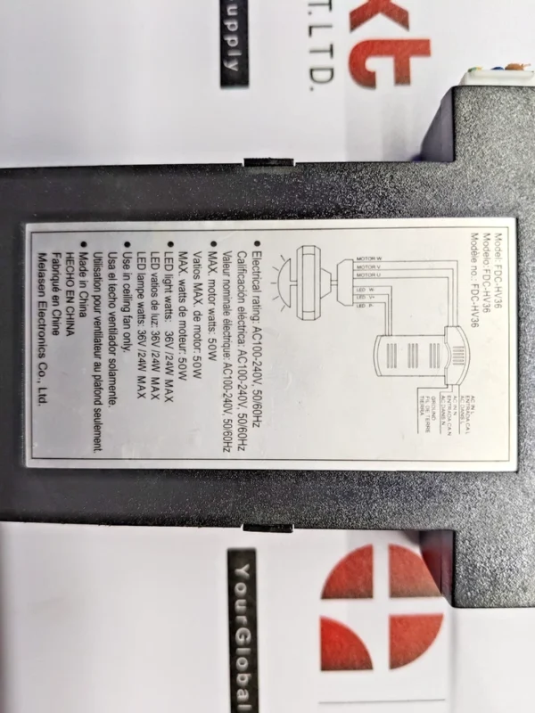 Melasen Electronics FDC-HV36 Ceiling Fan Remote Receiver AC100-240V 50/60Hz 50w