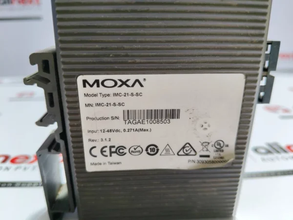 Moxa IMC-21-S-SC Industrial Media Converter 12-48Vdc 0.271A