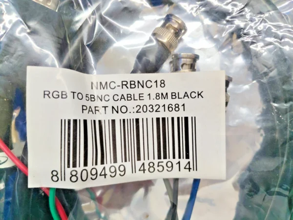 Netmate NMC-RBNC18 RGB to 5 BNC Cable 1.8M Black