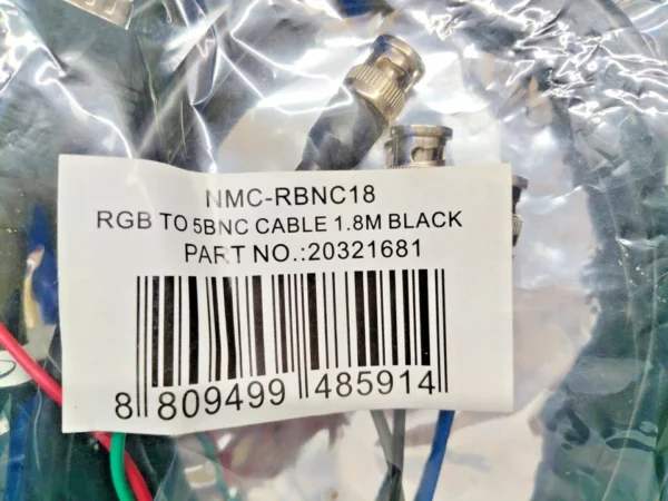 Netmate NMC-RBNC18 RGB to 5 BNC Cable 1.8M Black
