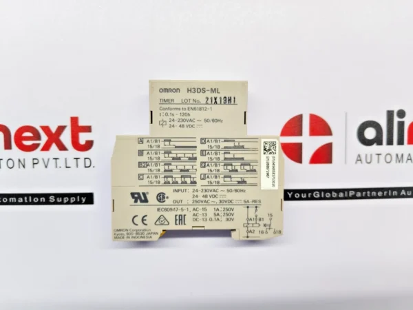 Omron H3DS-ML multi-function time delay relay 0.1-120h 24-230VAC 50/60Hz 