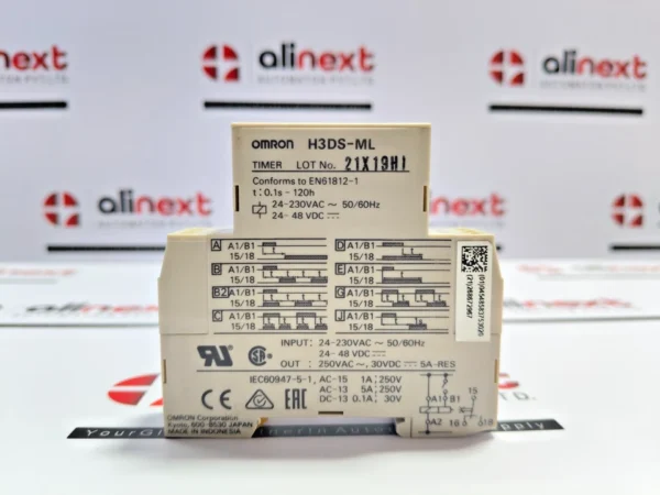 Omron H3DS-ML multi-function time delay relay 0.1-120h 24-230VAC 50/60Hz 