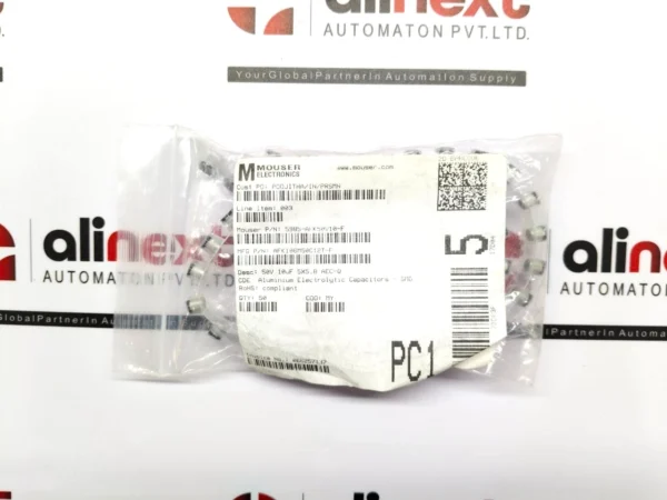 Pack of 50x Mouser Electronics 5985-AFK50V10-F Aluminium Electrolytic Capacitors