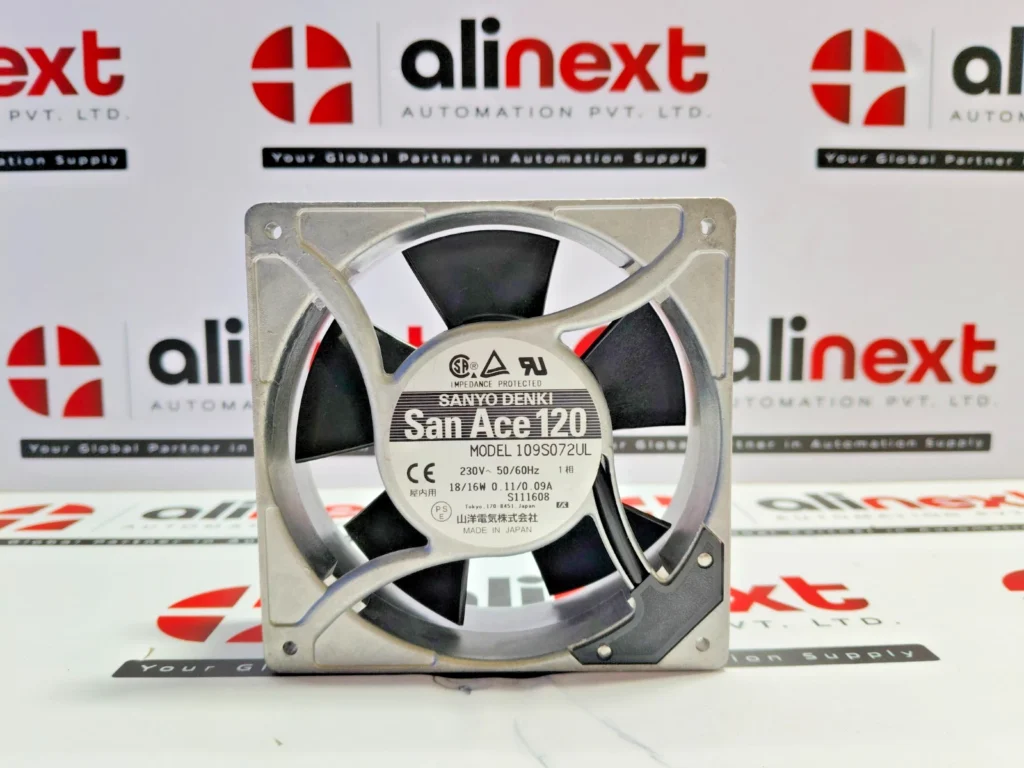 Sanyo Denki 109S072UL San Ace 120 AC cooling fan 230V 50/60Hz 18/16W 0.11/0.09A